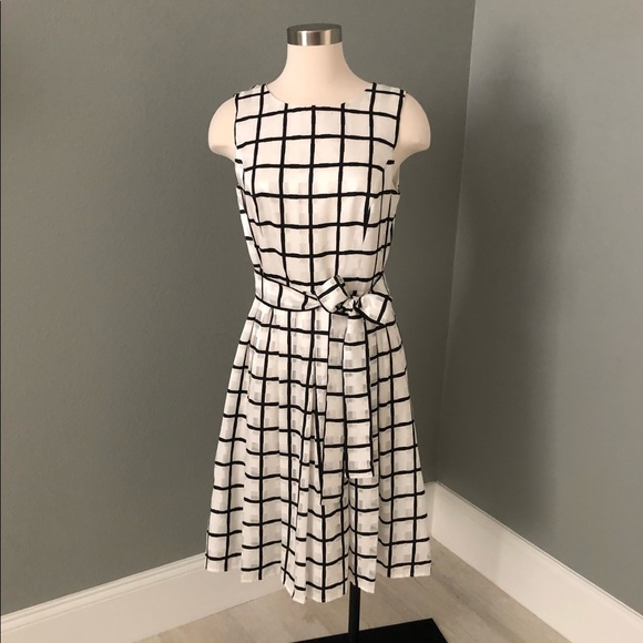 Tommy Hilfiger | Dresses | Tommy Hilfiger Pleated Fit Flare Dress With Sash  Belt | Poshmark